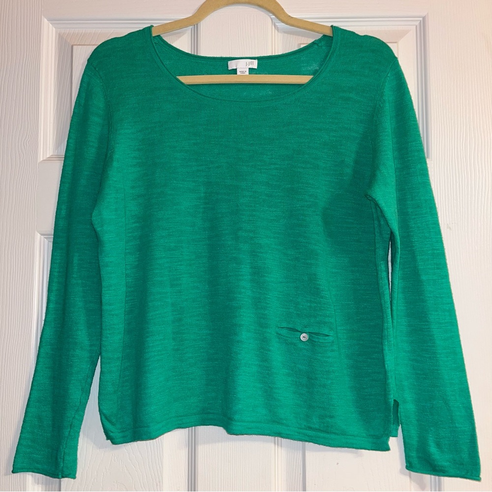 J. Jill Linen & Cotton Lightweight Relaxed Fit Sweater